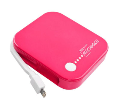TECHLINK  Recharge 4000 Portable Power Bank - Pink